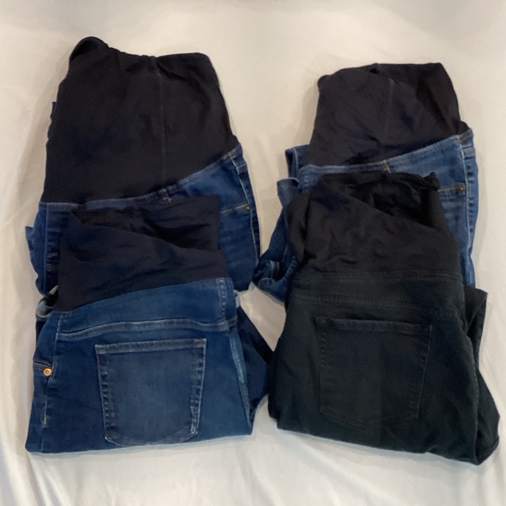 Classic Blue and Black Women's Jeans